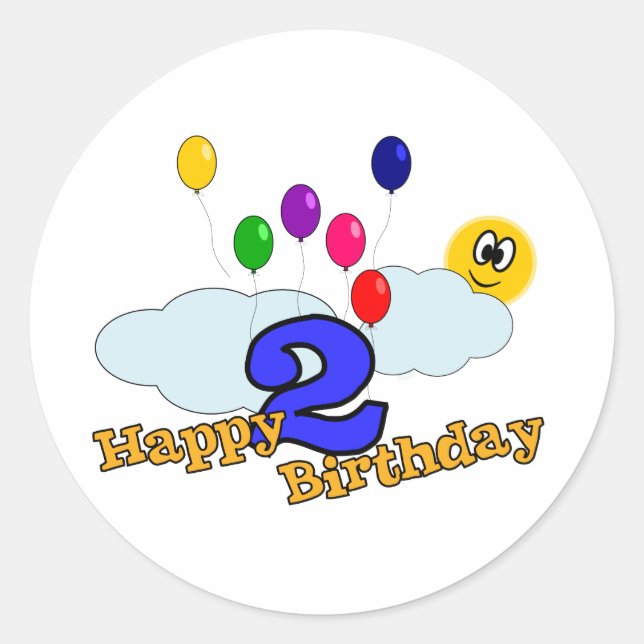 Happy Birthday Sticker (Front)