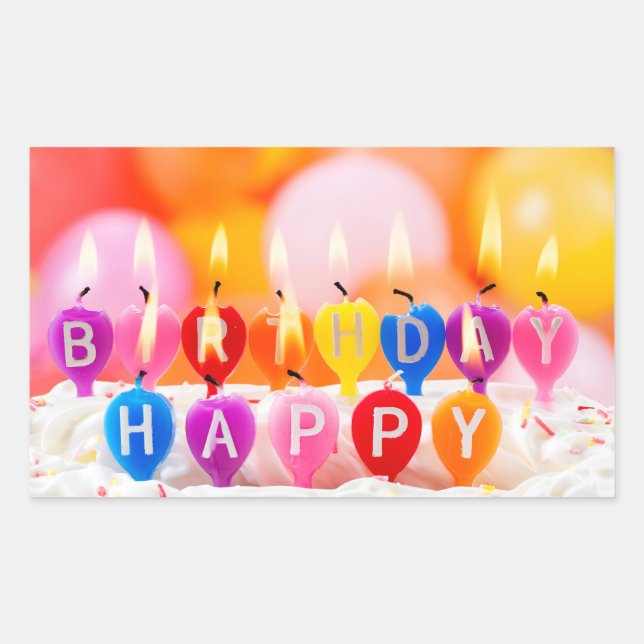 Happy Birthday Sticker (Front)