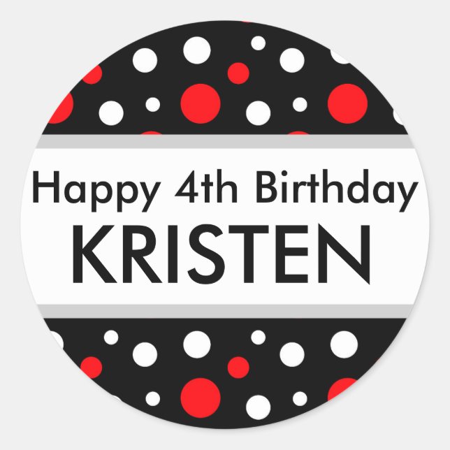 Happy Birthday Sticker (Front)