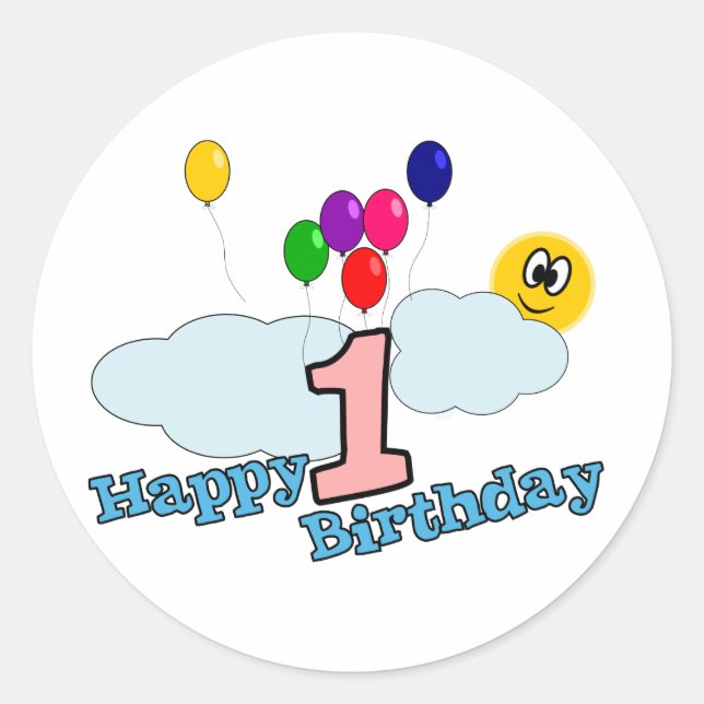 Happy Birthday Sticker (Front)