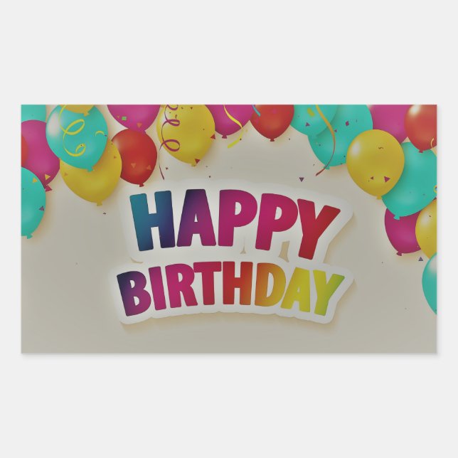 Happy Birthday Sticker (Front)