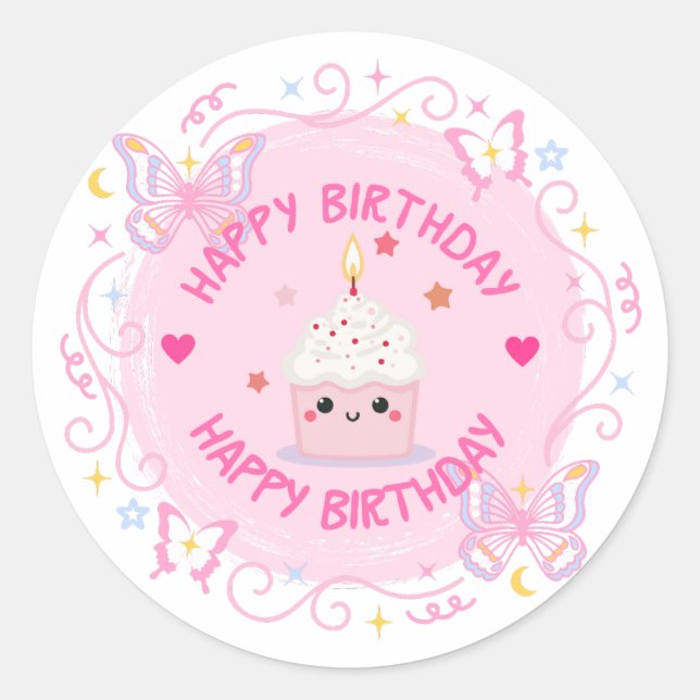 Happy birthday sticker (Front)