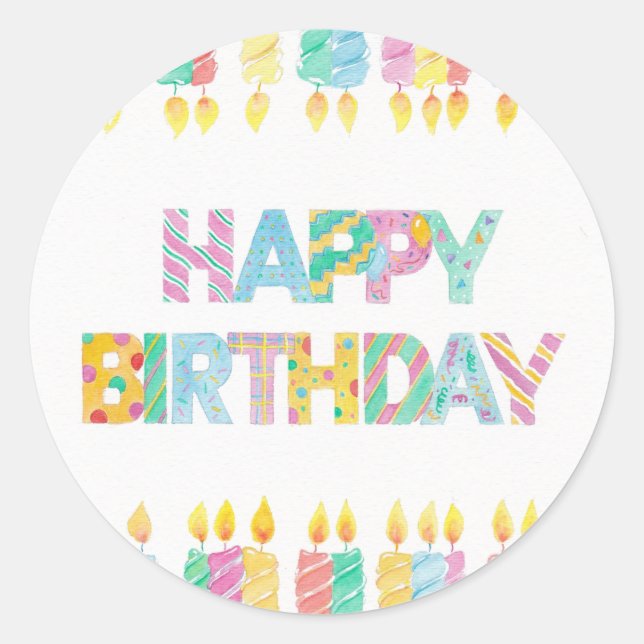Happy Birthday stickers (Front)