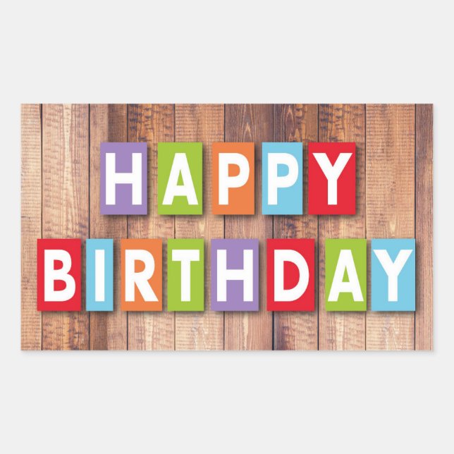 Happy Birthday Stickers (Front)