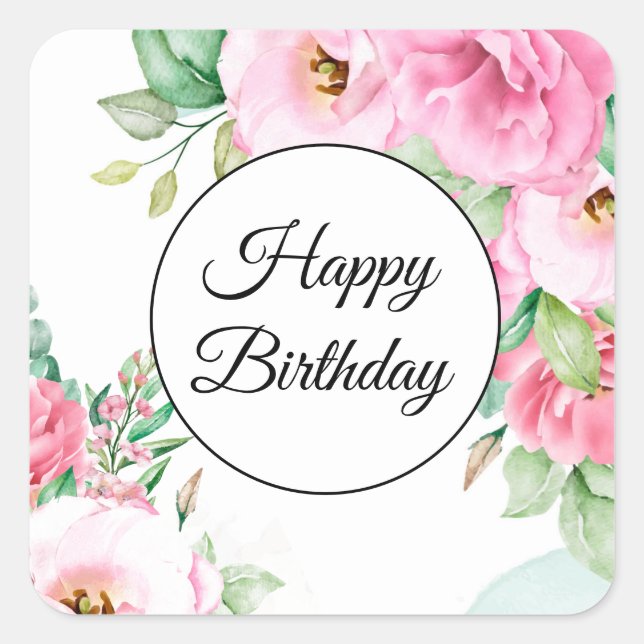 Happy Birthday Stickers (Front)