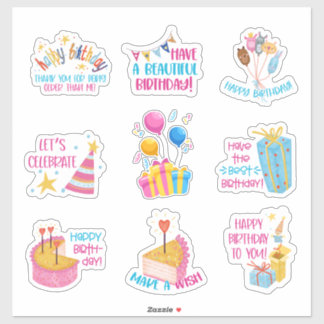 Happy Birthday Stickers
