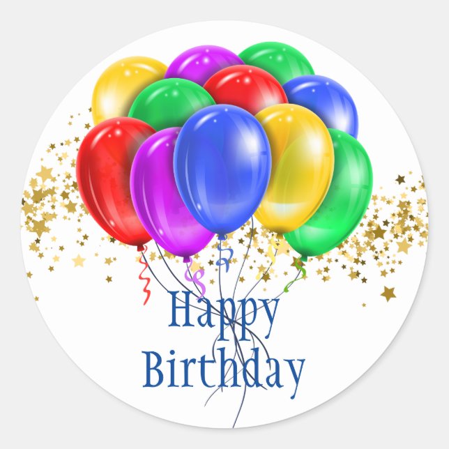 Happy Birthday Stickers (Front)