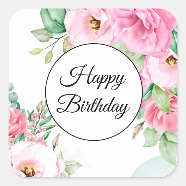 Happy Birthday Stickers (Front)