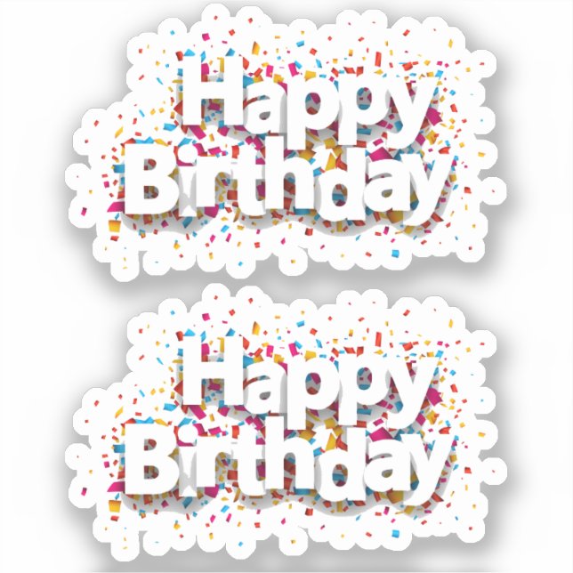 Happy Birthday Stickers (Front)