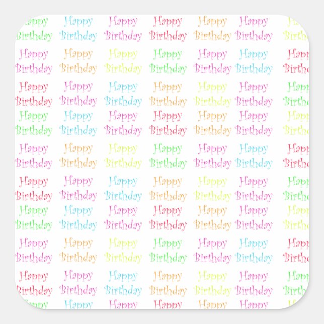 Happy Birthday Stickers (Front)