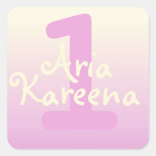 Happy Birthday Stickers ombré gold pink beige