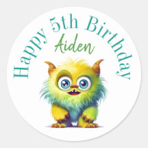 Happy birthday stickers personalized