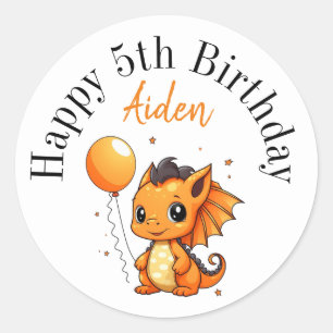 Happy birthday stickers personalized
