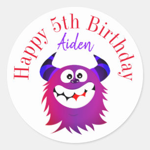 Happy birthday stickers personalized