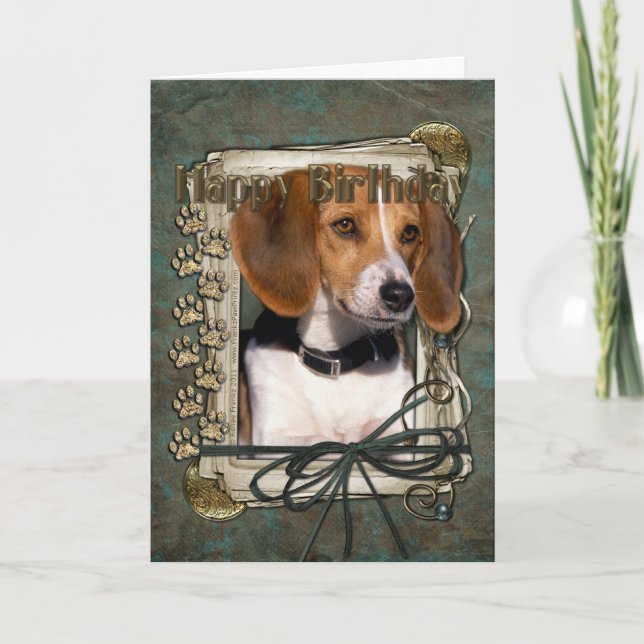 Happy Birthday - Stone Paws - Beagle Card (Front)