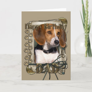Happy Birthday - Stone Paws - Beagle - Dad Card