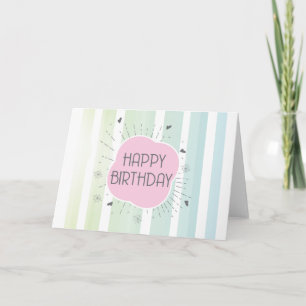 Happy Birthday Stripe Card