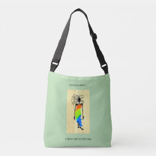 Happy Birthday, Stylish African Woman Crossbody Bag
