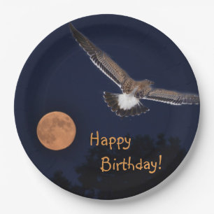 Happy Birthday Summer Moon Paper Plate