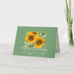 Happy Birthday Sunflower Card