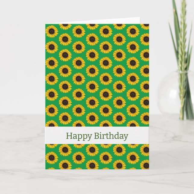 Happy Birthday (sunflowers) Card (Front)