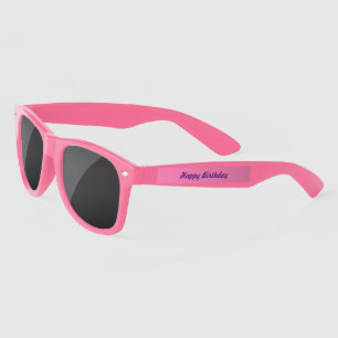 Happy Birthday Sunglasses (Purple & Pink)