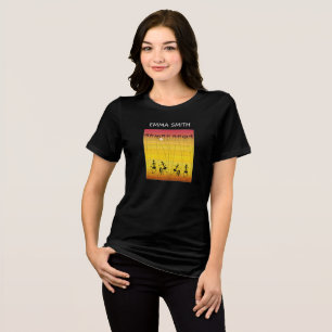 Happy Birthday Sunset Celebration Dance T-Shirt Tri-Blend Shirt