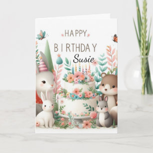 Happy Birthday Sweet Granddaughter Greeting Card