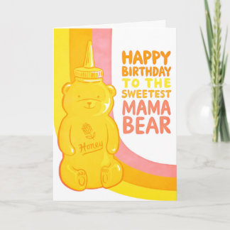 Happy Birthday Sweetest Mama Bear Letterpress Card