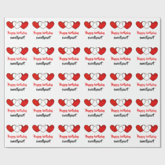 happy birthday sweetheart wrapping paper