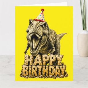 Happy Birthday T-Rex Card