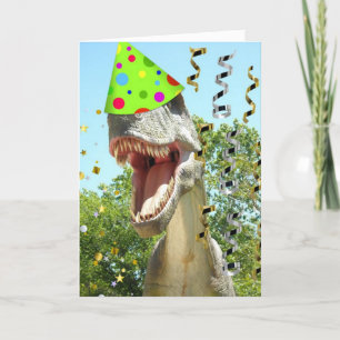 Happy Birthday T-Rex Dinosaur Card
