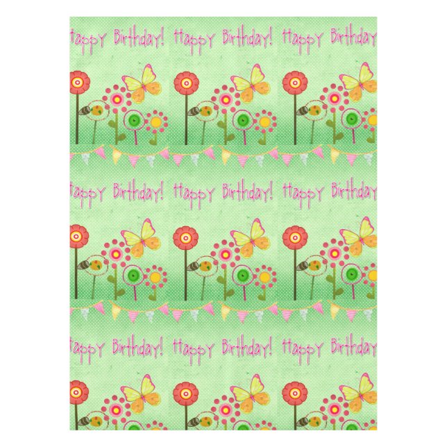 Happy Birthday Tablecloth (Front)