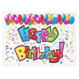 Happy Birthday Tablecloth Banner
