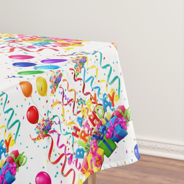 Happy Birthday Tablecloth Confetti (In Situ)