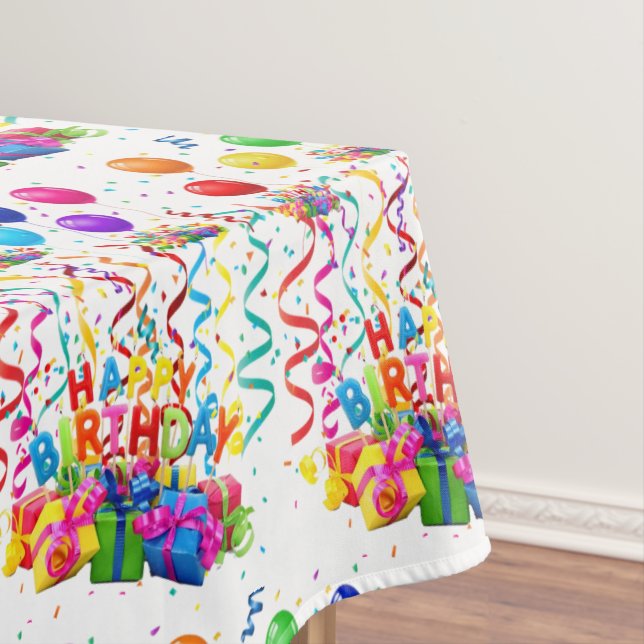 Happy Birthday Tablecloth Confetti (In Situ)