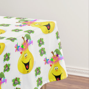 Happy Birthday Tablecloth Pear