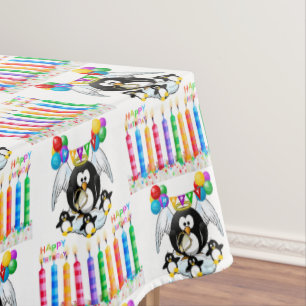 Happy Birthday Tablecloth Penguin