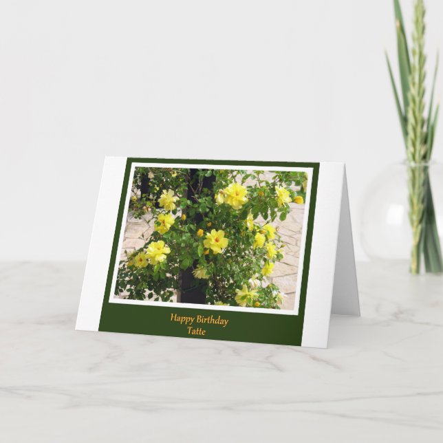 "Happy Birthday Tatte" Jewish greeting card (Front)