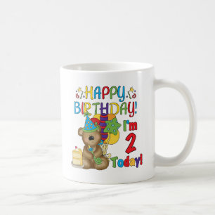 Happy Birthday Teddy Bear 2nd Birthday Coffee Mug