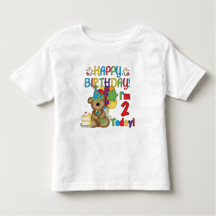 Happy Birthday Teddy Bear 2nd Birthday Toddler T-shirt