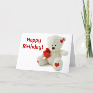 Happy Birthday Teddy Bear Greeting Card