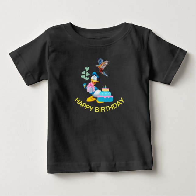 "Happy Birthday Tee for Babies – Soft Fine Jersey  (Front)