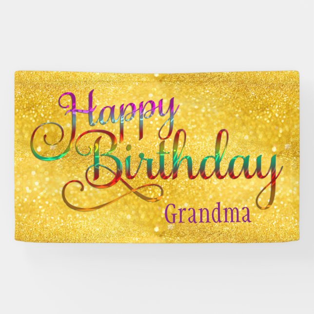 HAPPY BIRTHDAY - text design + your own ideas Banner (Horizontal)