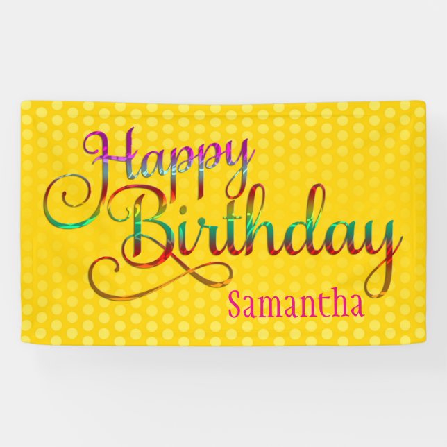 HAPPY BIRTHDAY - text design + your own ideas Banner (Horizontal)