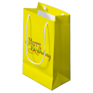 HAPPY BIRTHDAY - text design + your own ideas Small Gift Bag