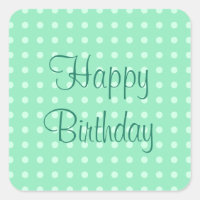 Happy Birthday Text Mint Green Template Rustic