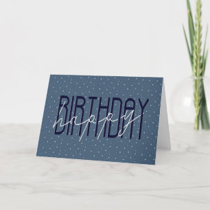 Happy Birthday Text On Stars Card