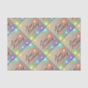 happy birthday text tissue paper