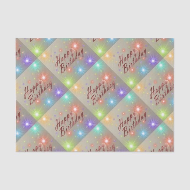 happy birthday text tissue paper (Front)